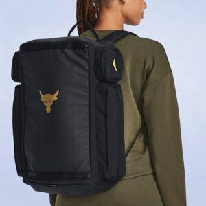Under Armour Project Rock Duffle Backpack in Black
